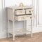 Beige MDF Acacia Wood Rustic Entryway Console Table with 3 Drawers and Shelf
